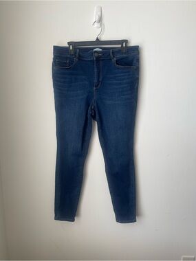 LOFT Dark Indigo Skinny Jeans size 14